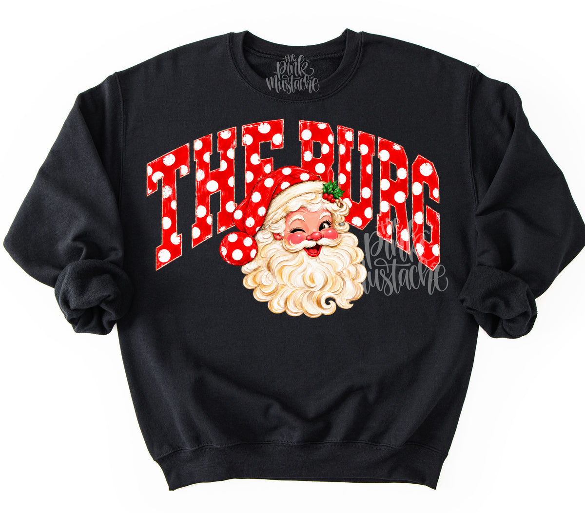 Custom Christmas/ The Burg (OR ANY OTHER SCHOOL) Christmas Santa Gildan or Bella Sweatshirt/ Holiday Sweatshirt/ Toddler, Youth, and Adult Sizes