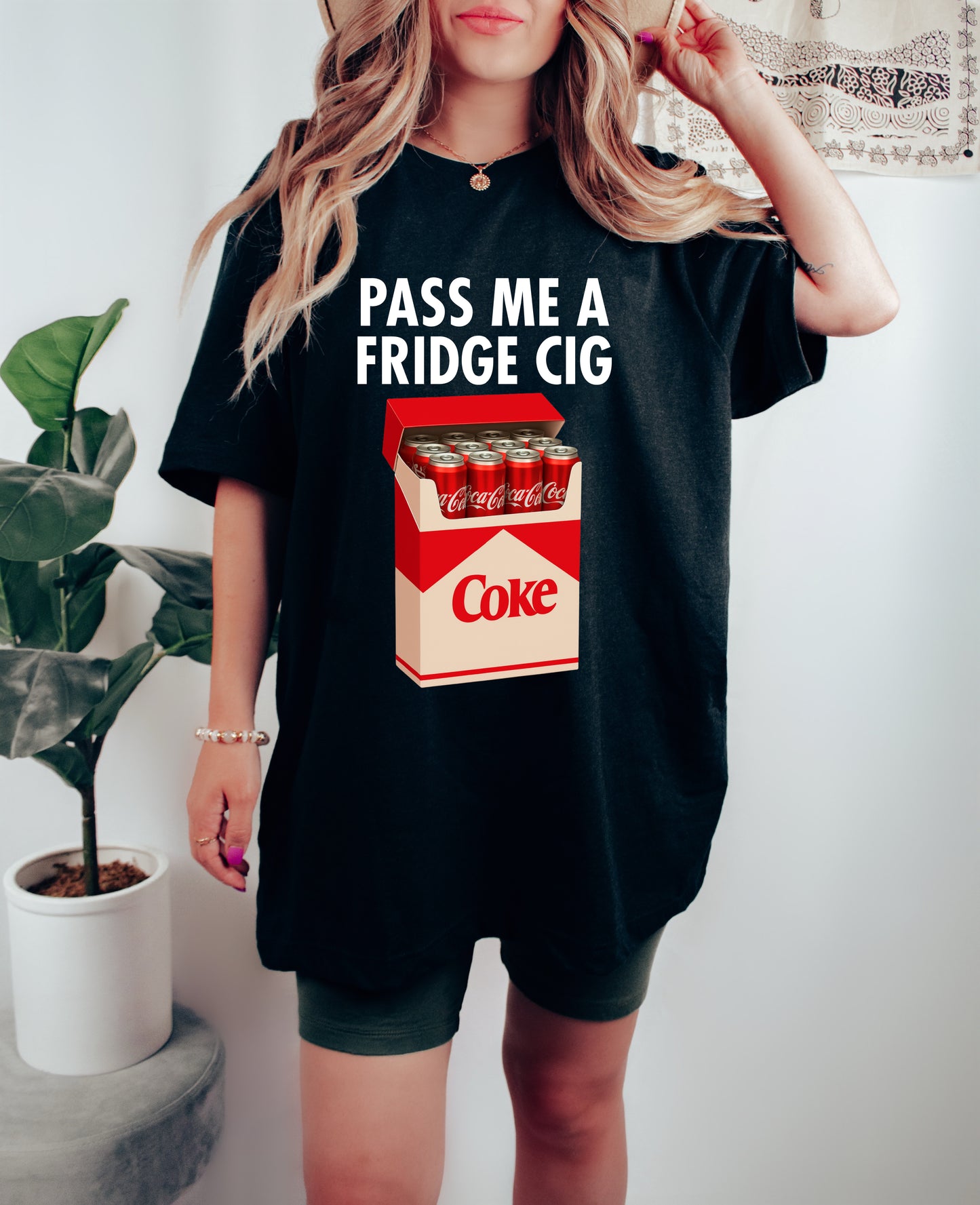 Funny Coke Fridge Cig Shirt/ Full Length or Boxy Crop -Coca Cola