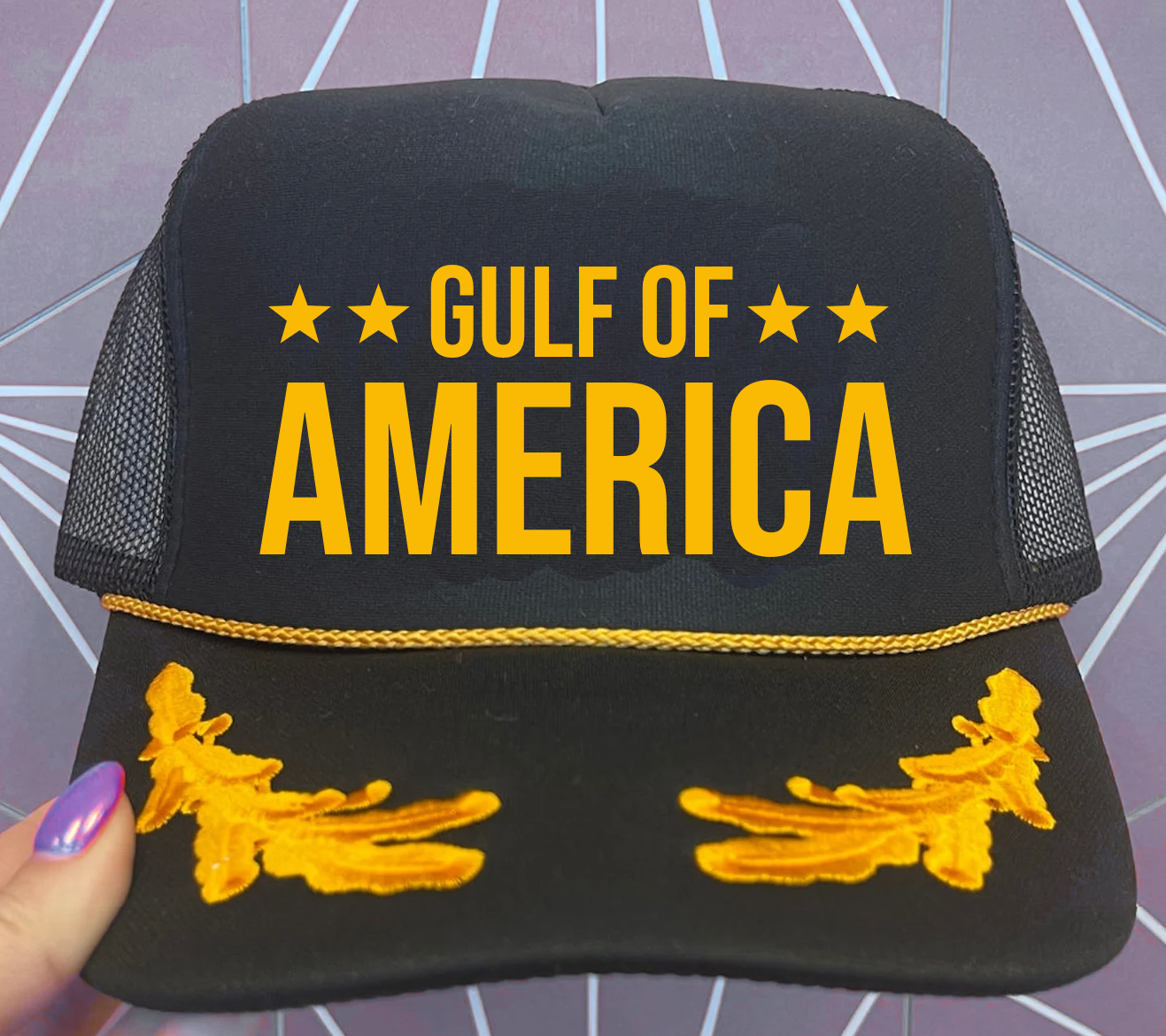 Gulf of America Hat - Trucker Hat with Leaves/Captains Hat/ Funny Gifts / Otto Trucker Hat