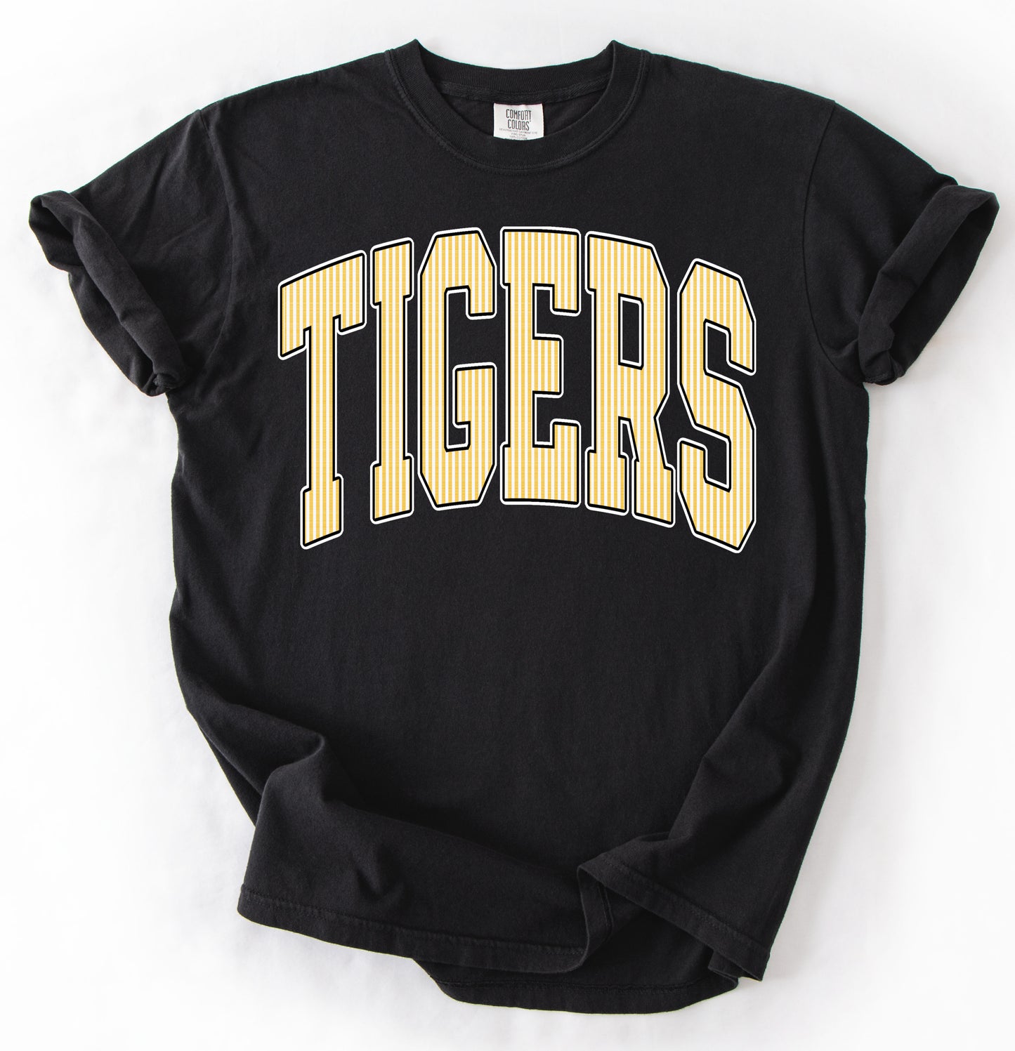 Comfort Colors Tigers Seersucker Print Tee/ Hernando Tigers Shirt/ Youth and Adult Sizes