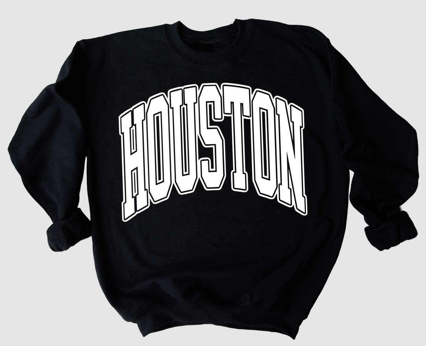 Gildan or Bella Canvas Retro Houston Mustangs Sweatshirt/ DTF Printed- Youth and Adult Sizes