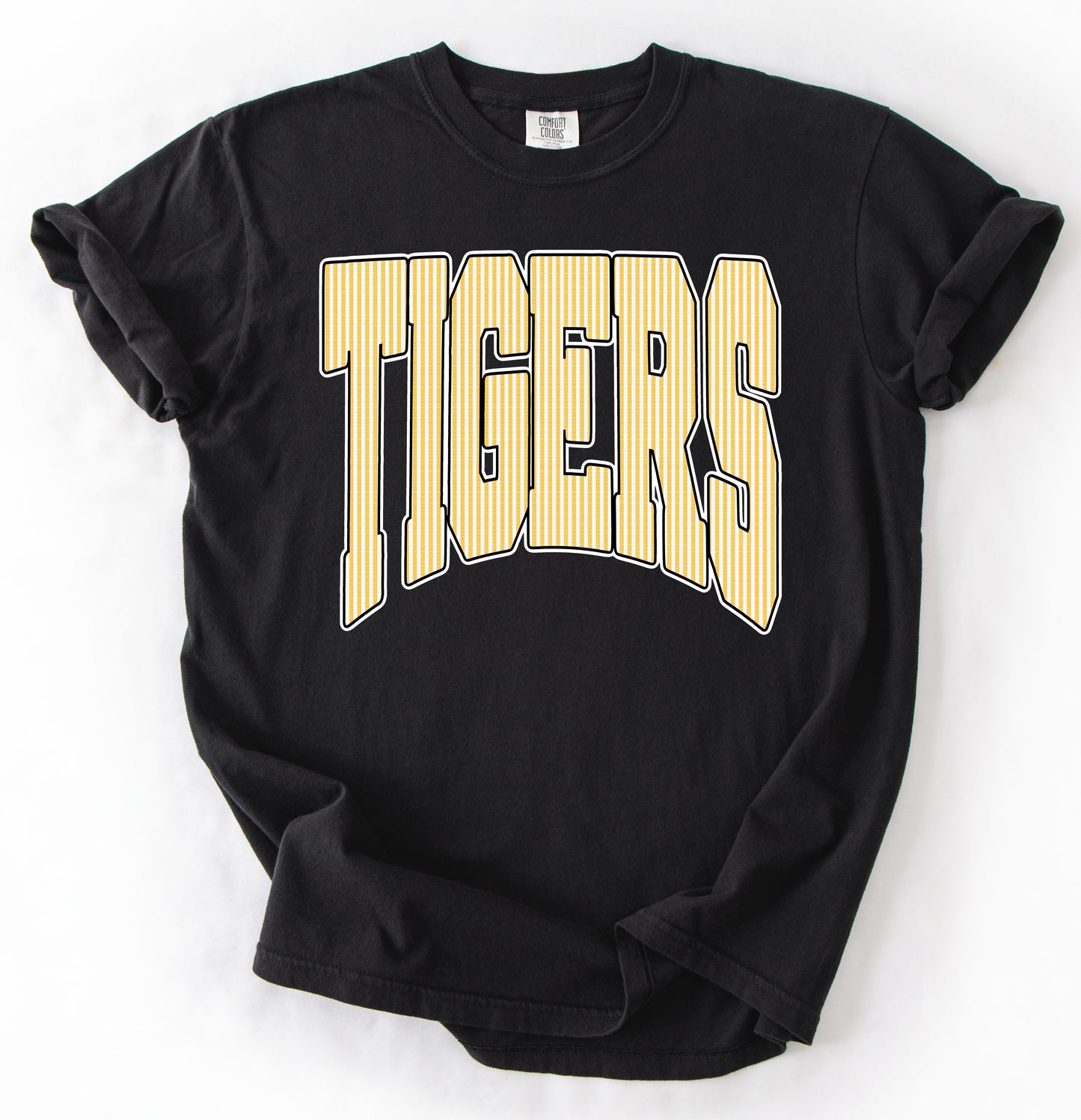 Comfort Colors Tigers Seersucker Print Tee/ Hernando Tigers Shirt/ Youth and Adult Sizes