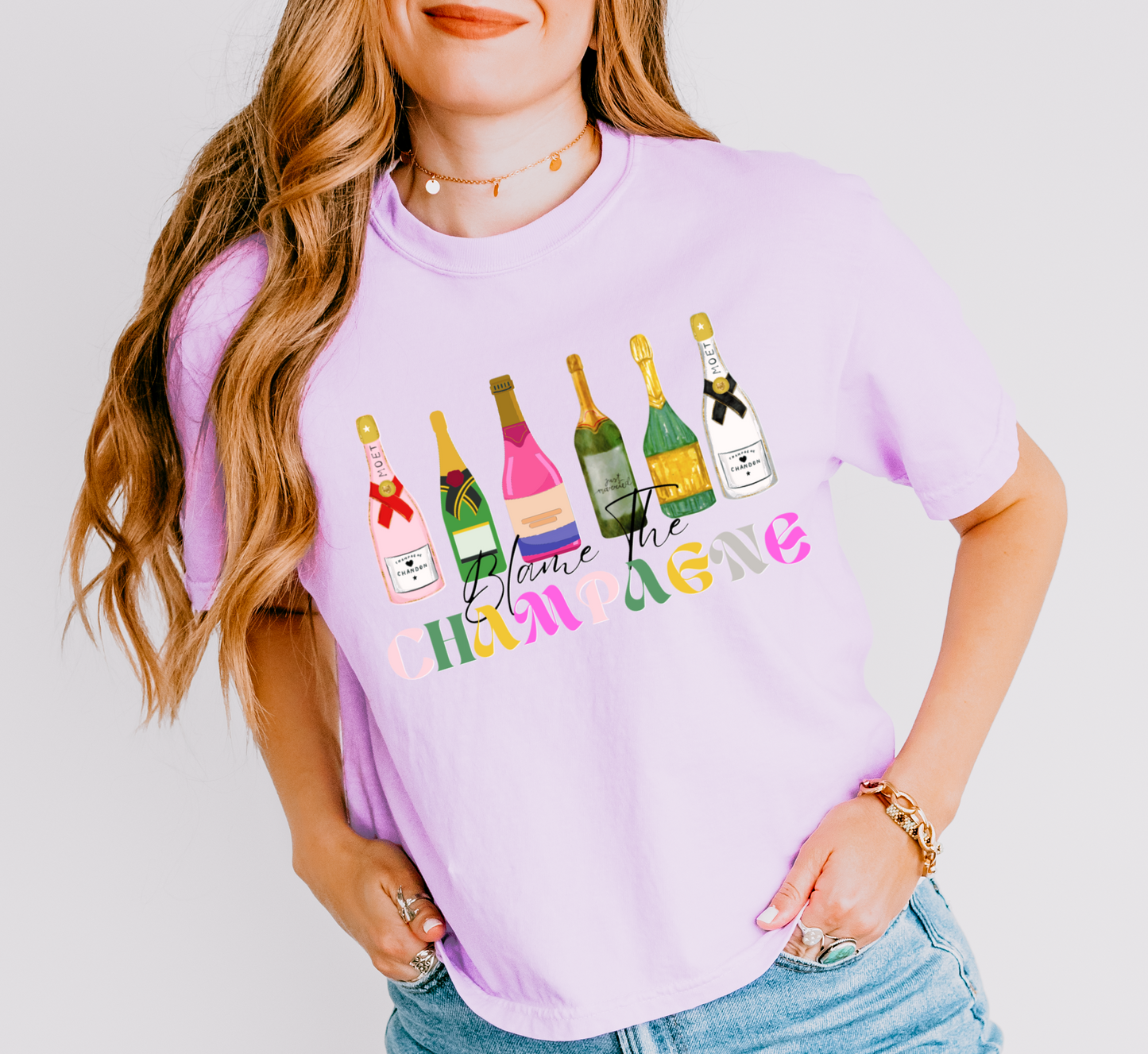 Cropped Comfort Colors Blame the Champagne Shirt / Vacation Shirt