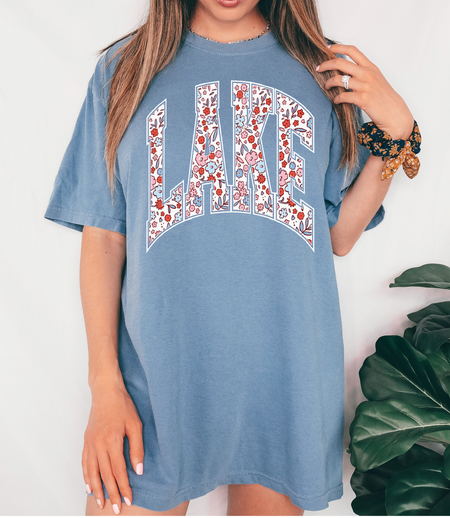 Comfort Colors or Bella Canvas Lake Floral Tee/Comfort Colors Cover Up / Lake Cover Up