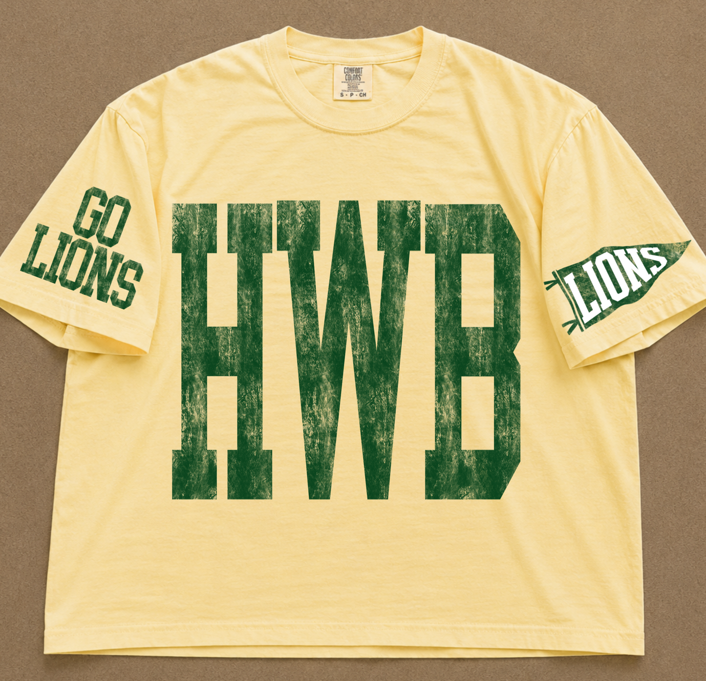 HW Byers Spiritwear Shirt/ HWB Lions Shirt- Boxy Comfort Colors