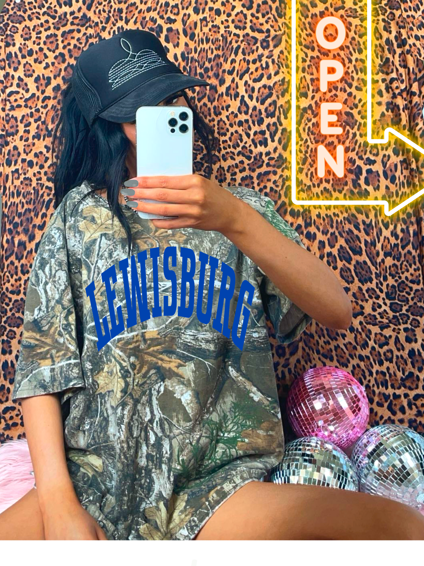 Camo Lewisburg Tee - LMS Cheer Fundraiser - Lewisburg Shirt