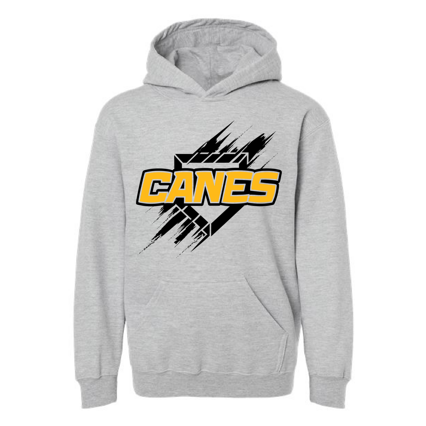 Gray Canes Hoodie/ Youth and Adult Sizes
