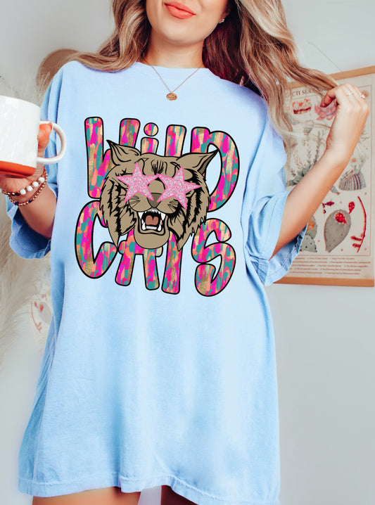 Bella or Comfort Colors Wildcats Mascot Shirt/ Youth and Adult Sizes/ Multiple Colors