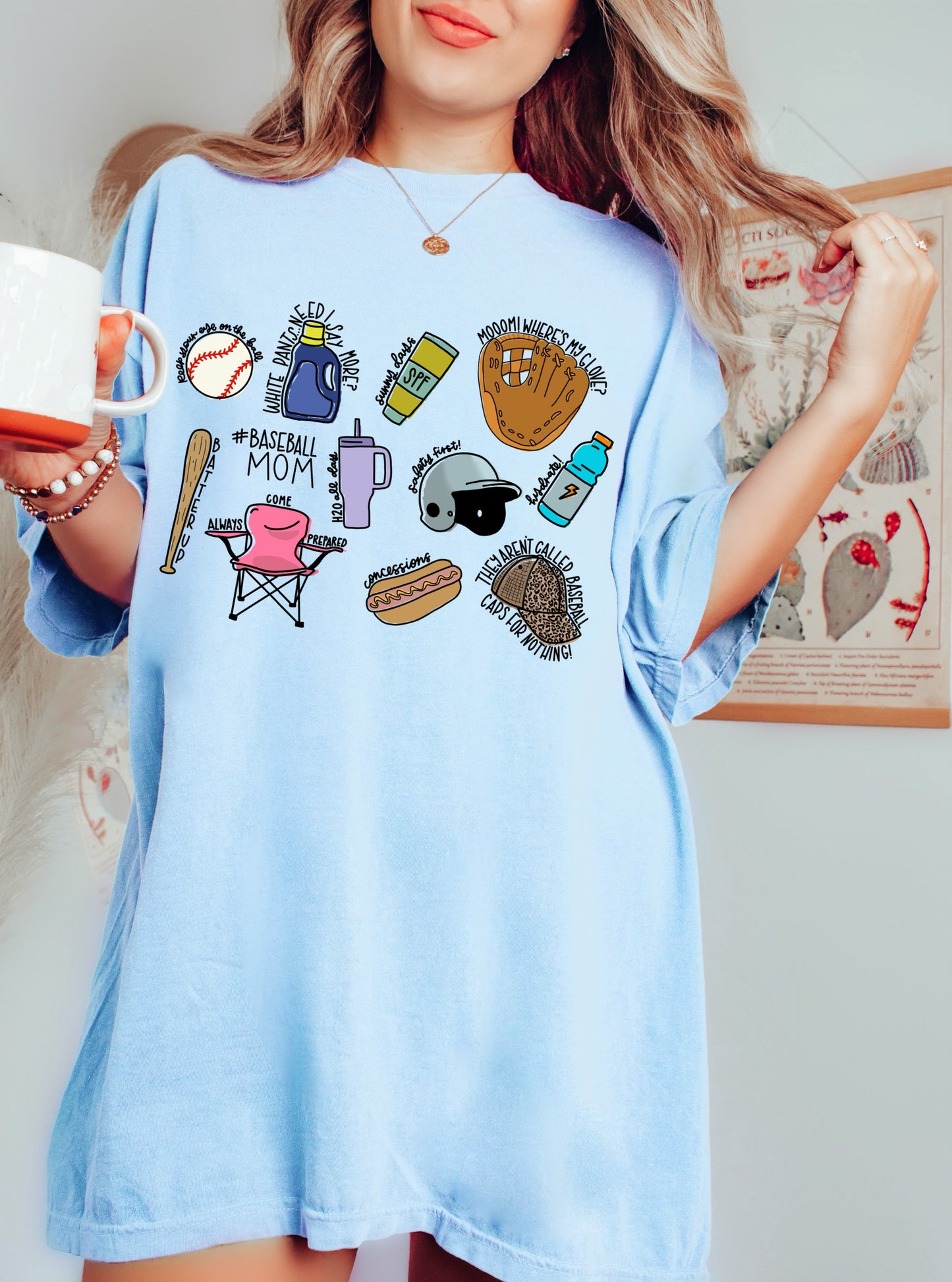 Bella or Comfort Colors Baseball Mom Life Tee/ Quality Retro Tee