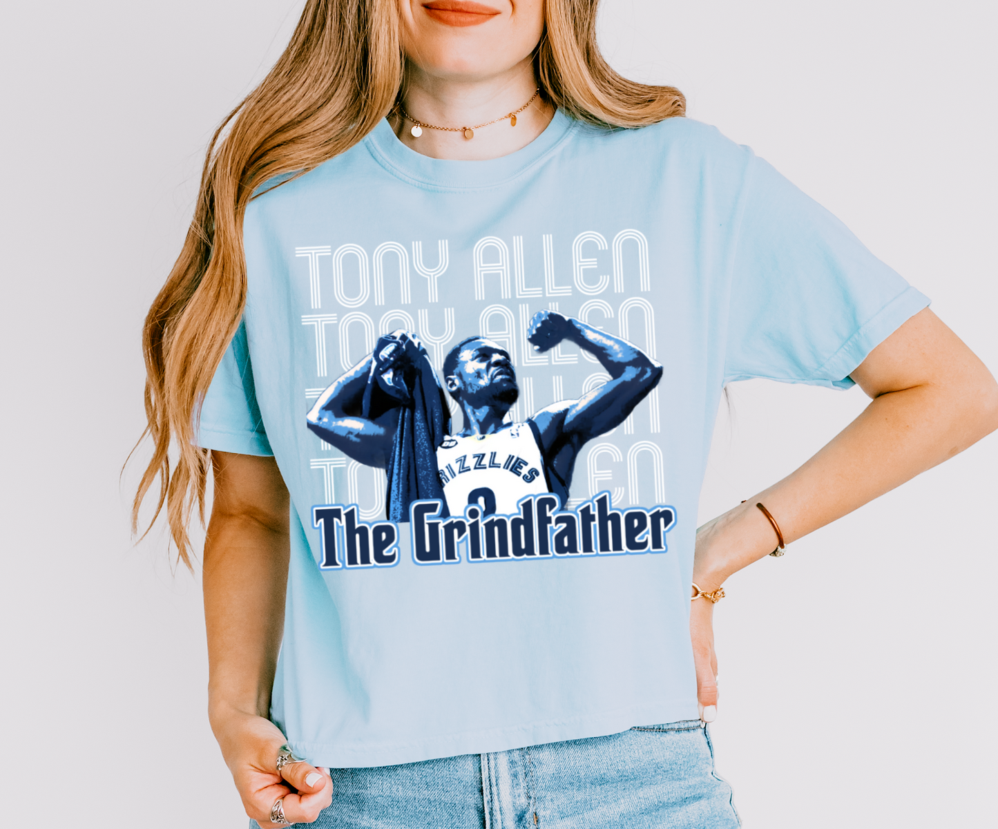Boxy Comfort Colors Crop- The Grindfather Basketball Memphis Tee/ Adult Sizes /Grizzlies