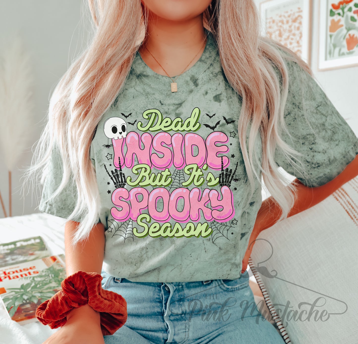 Comfort Colors Color Blast Dead Inside But It's Spooky Season -Halloween Tee