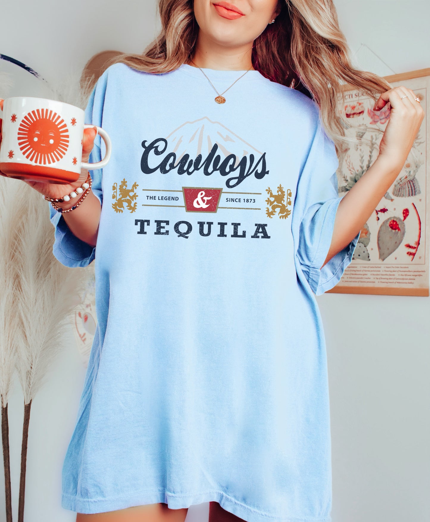 Comfort Colors or Soft Bella Canvas Cowboys and Tequila Tee/ 'Merica / Gifts for Her