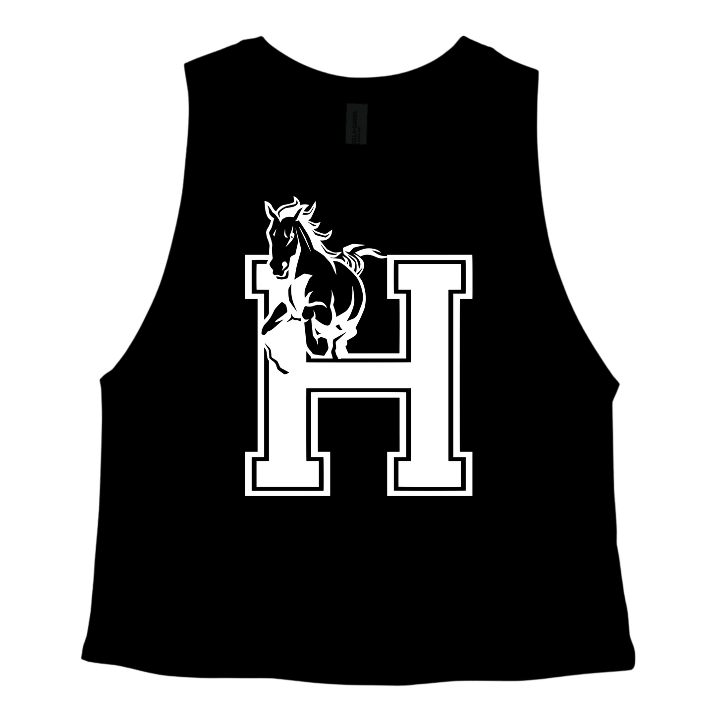Houston Mustangs Cropped Bella Tank