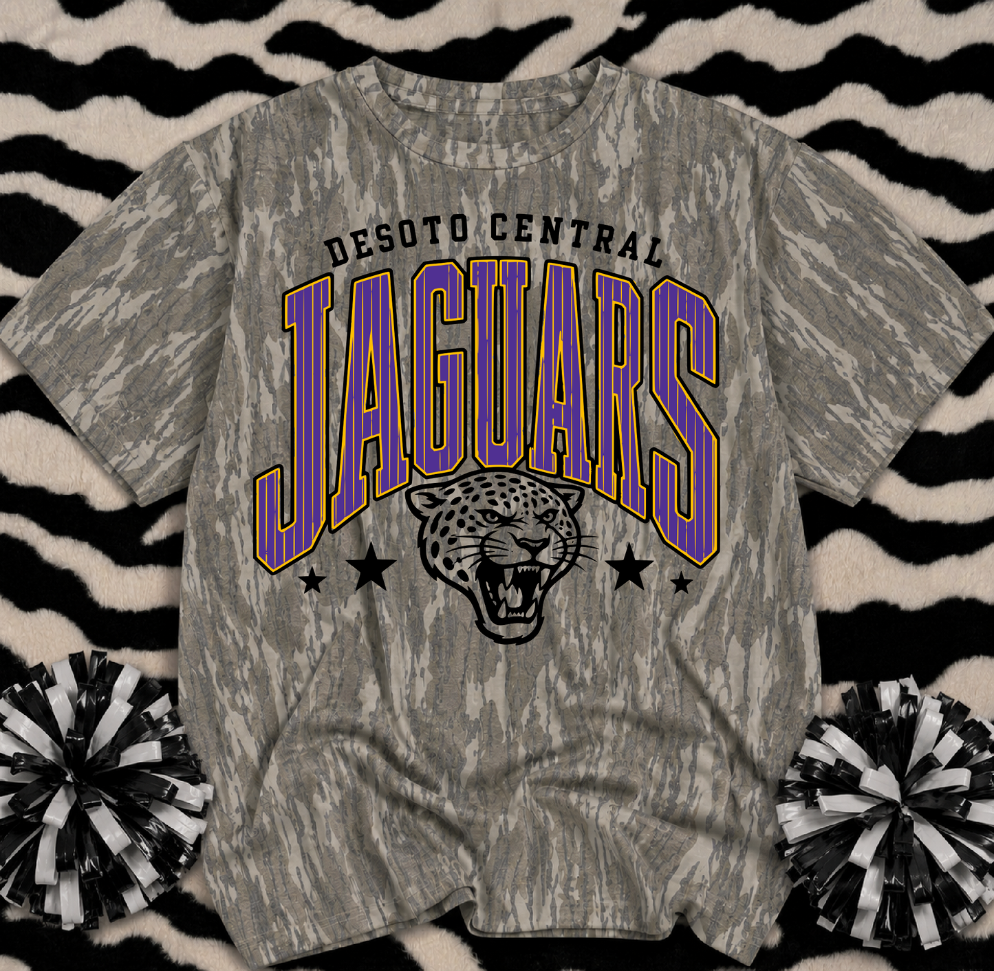 Mossy Oak Camo Desoto Central Jaguars Shirt/Youth and Adult Sizes - DC Jags Shirt
