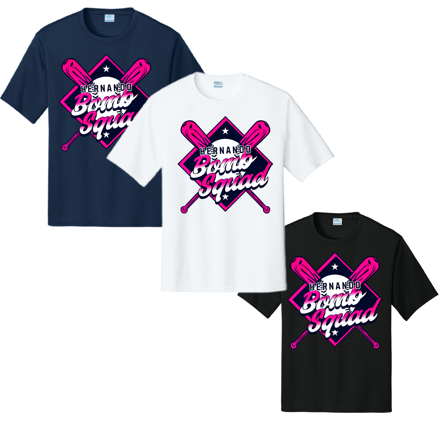 Hernando Bomb Squad -PINKPRINT -Drifit Style Tee/ Youth and Adult Options Available/ Multiple Color Options