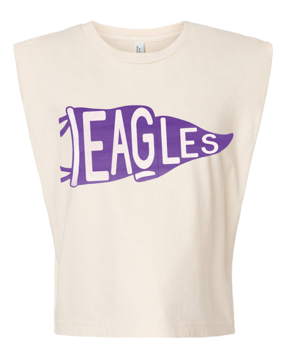 Eagles Pennant Flag Garment Dyed American Apparel Tank / Multiple Colors/ Adult Sizes
