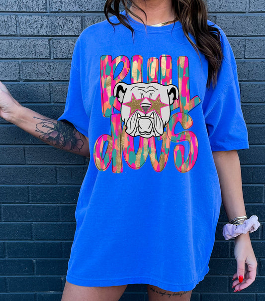 Bella or Comfort Colors Bulldogs Mascot Shirt/ Youth and Adult Sizes/ Wartburg Bulldogs