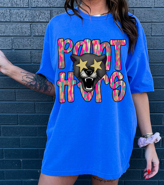 Bella or Comfort Colors Panthers Mascot Shirt/ Youth and Adult Sizes