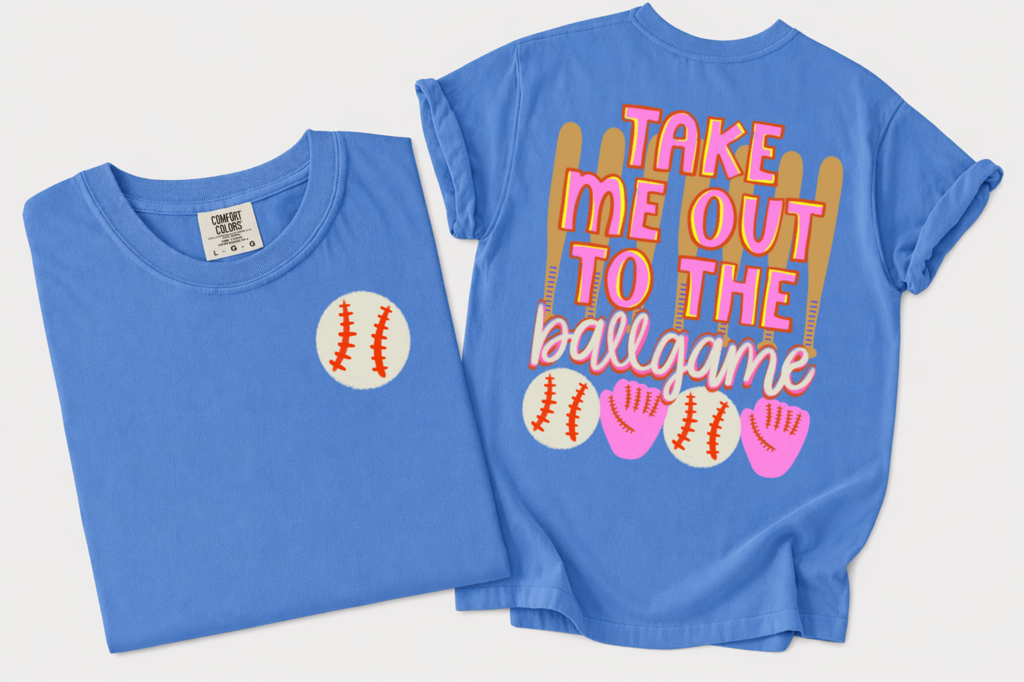Sweet Summertime Drop - Comfort Colors Take Me Out To The Ballgame Baseball Tee/ Youth and Adult Sizes