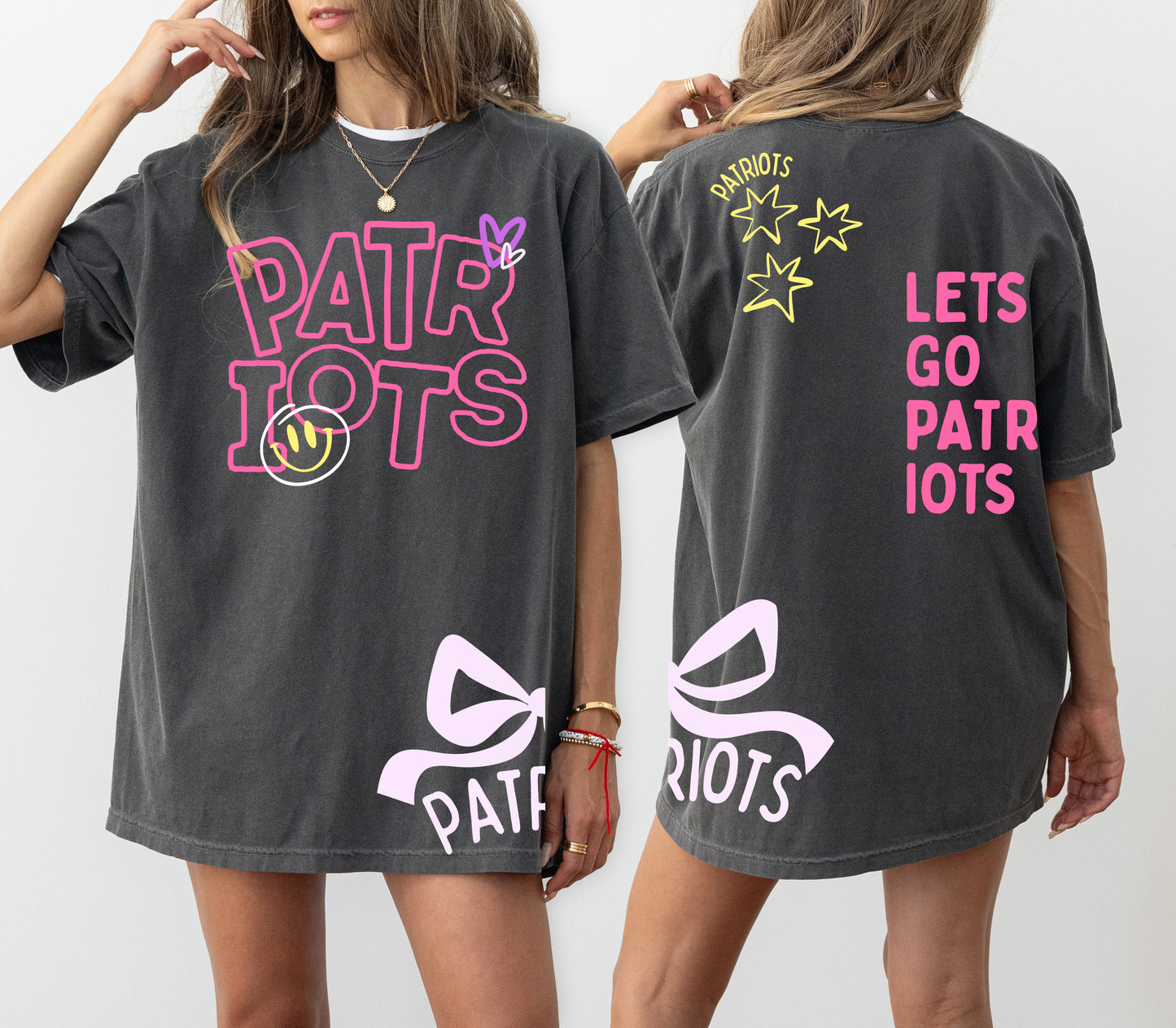Comfort Colors Patriots Spirt Wear/ Youth and Adult Sizes - Front/Back Printed