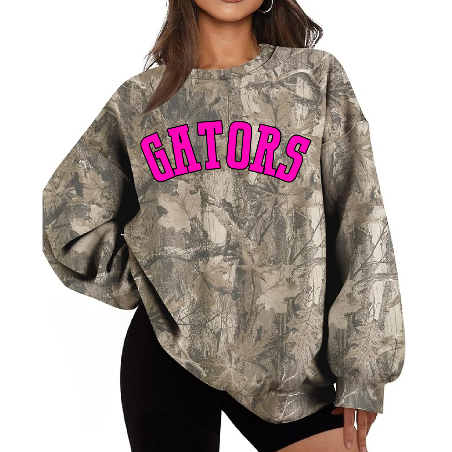 Camo Gators Sweatshirt/ PINK OUT - Adult Sizes