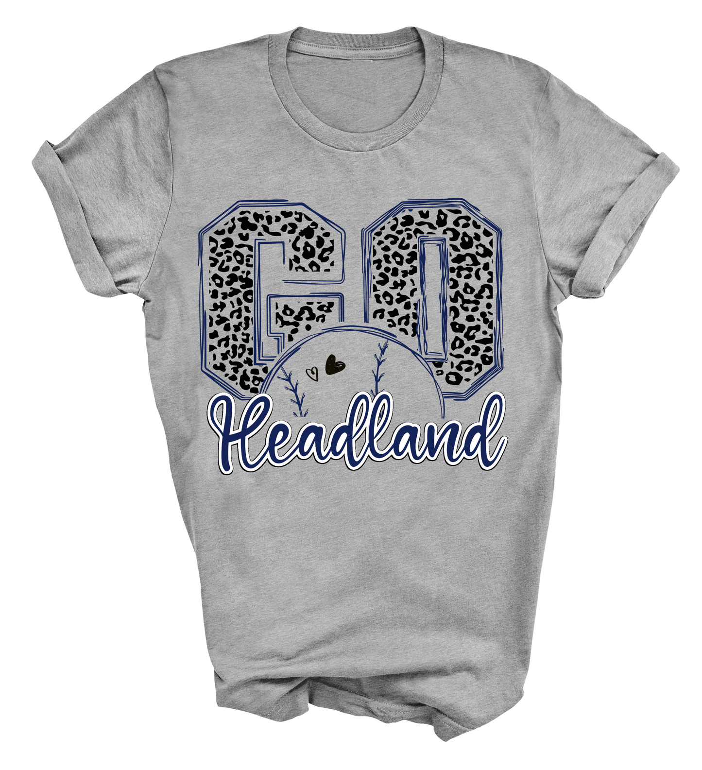 Leopard Go Headland Rams Bow Tee/ Comfort Colors or Bella Canvas
