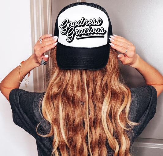 Goodness Gracious Trucker Cap/ Girls Trip Hat/ Vacation Hat/ Concert Hat