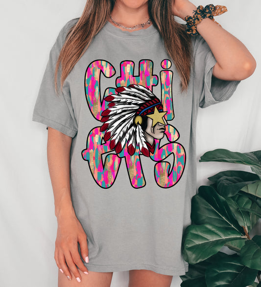 Bella or Comfort Colors Chiefs Mascot Shirt/ Youth and Adult Sizes/ Magnolia Heights