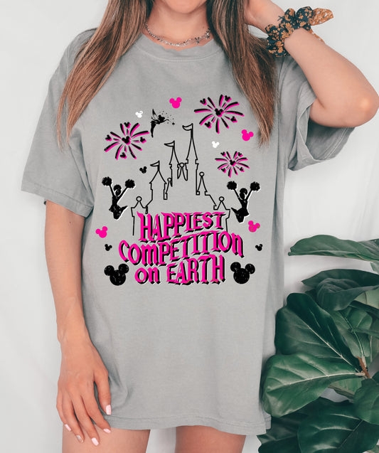 Gray Comfort Colors Happiest Competition On Earth/ Youth and Adult Sizes/ Cheer Competition Shirt