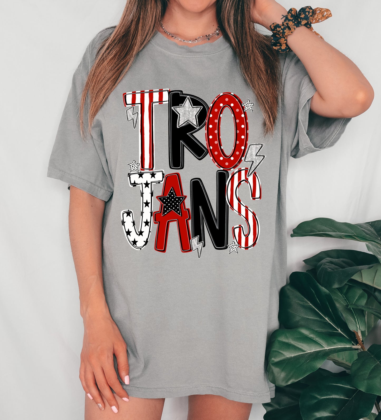 Comfort Colors Trojans Shirt/ Trojans Spirt Shirts
