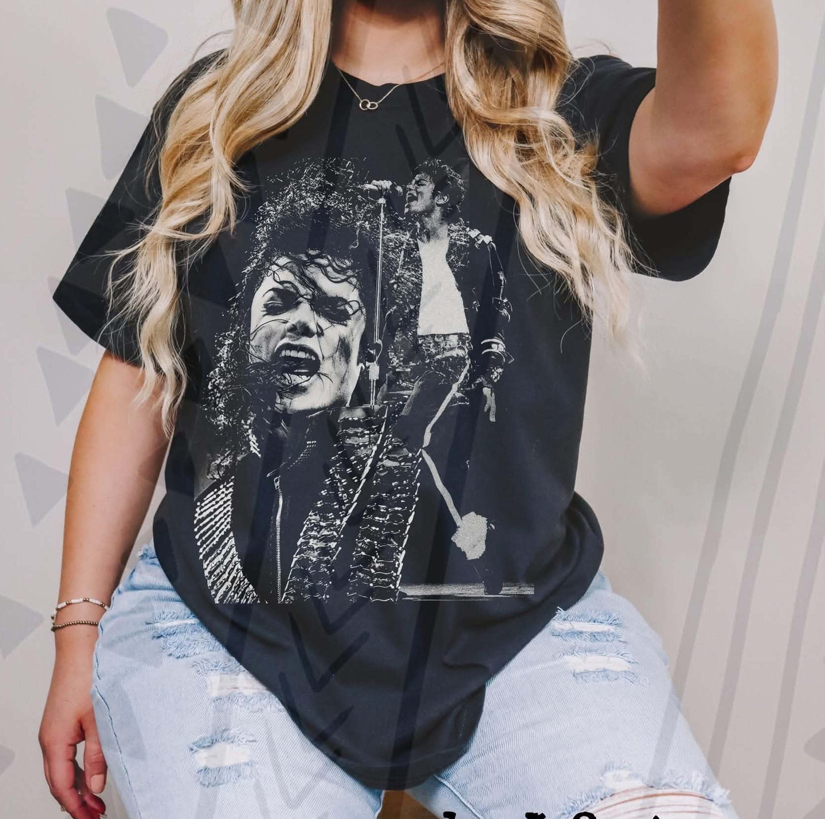 Half Tone Michael Jackson Shirt/ Comfort. Colors or Gildan