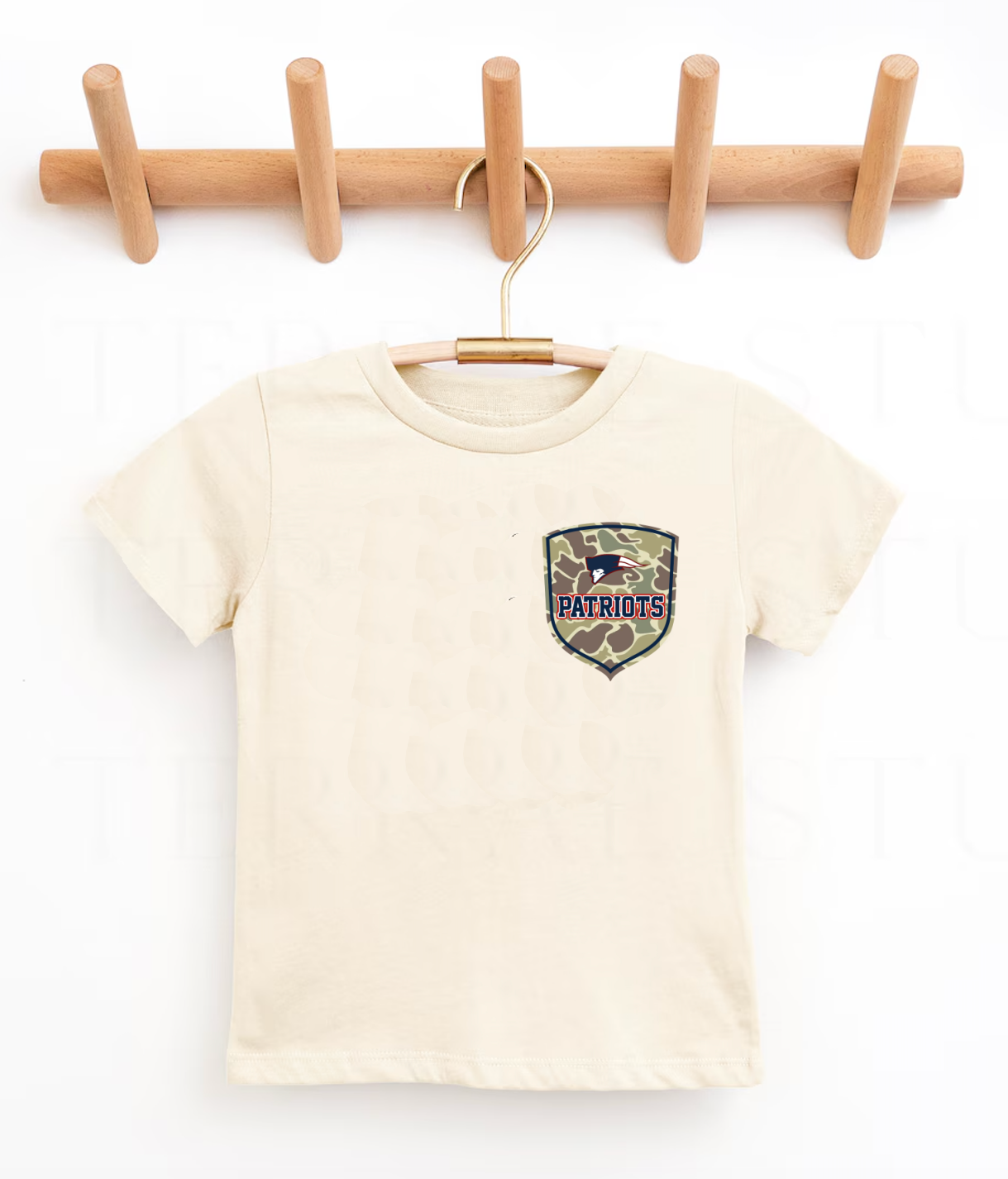 Youth and Adult Camo Mascot Tee/ Camo Patriots Shirt