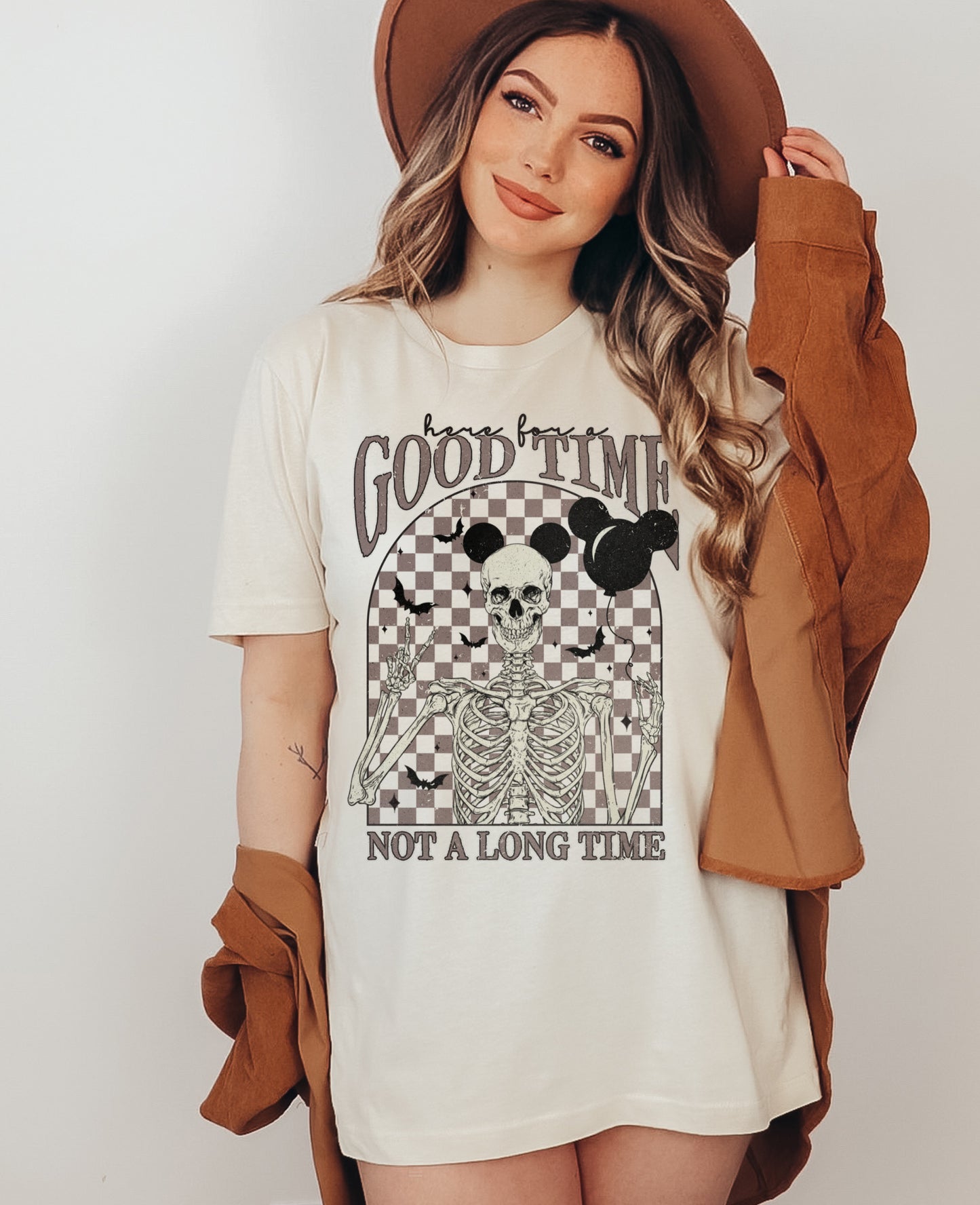 Comfort Colors or Bella Canvas Brand Here For A Good Time Not A Long Time Magical Halloween Shirt - Adult Sizes
