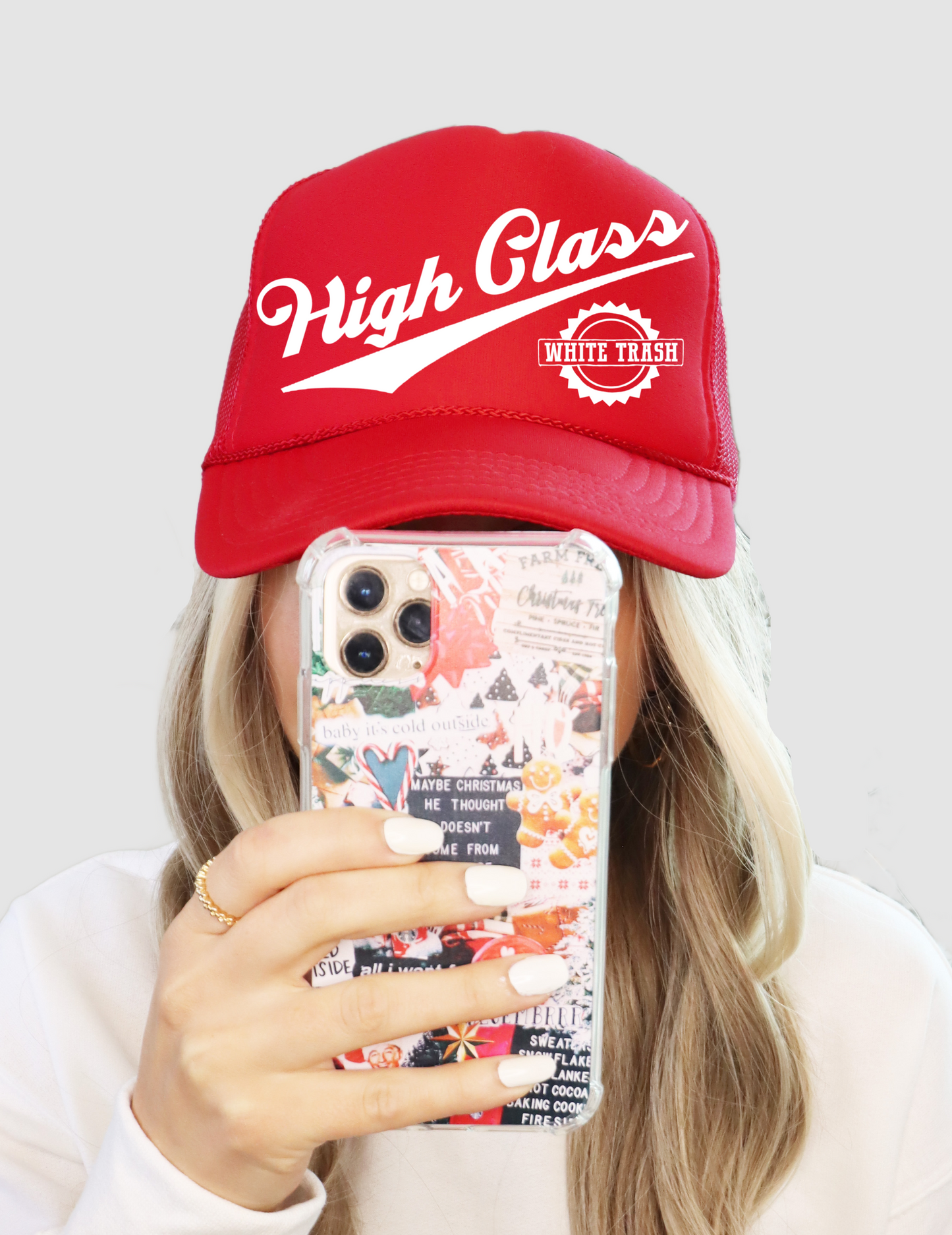 High Class White Trash Trucker Hat/ Funny Trucker Hat/ Country Western Hat