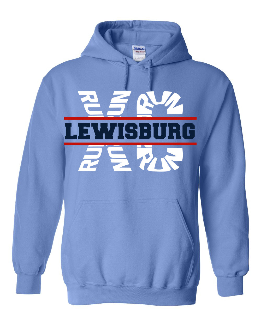 Lewisburg Cross Country Unisex Hooded Sweatshirt - Carolina Blue/ Hoodie