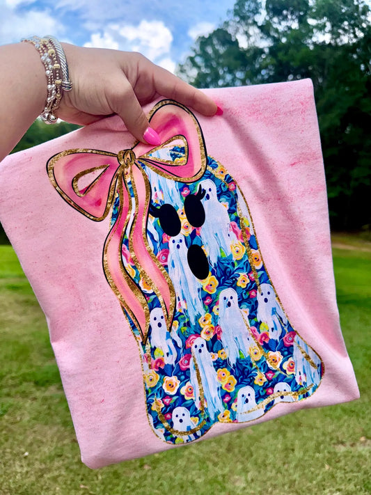 Comfort Colors Colorblast Cute Ghost Halloween Shirt/ Halloween Shirt/ Youth and Adult Sizes