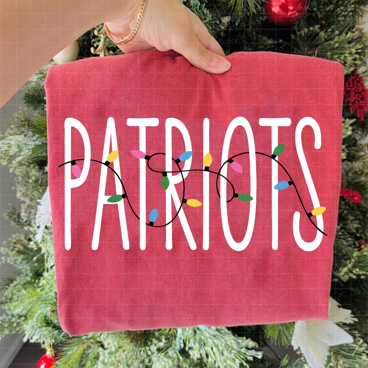 Comfort Colors Patriots Christmas Shirt/Youth and Adult Sizes