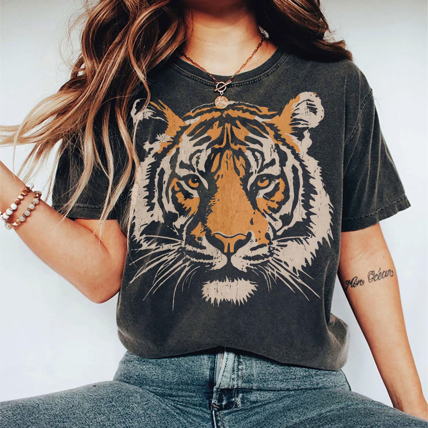 Comfort Colors Tiger Face Tee/ Hernando Tigers Shirt/ Youth and Adult Sizes