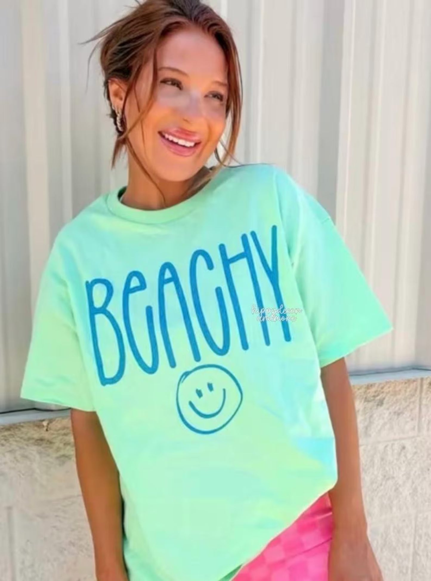 Sweet Summertime Drop -Beachy Smiley - Comfort Colors Tee/ Youth and Adult Sizes