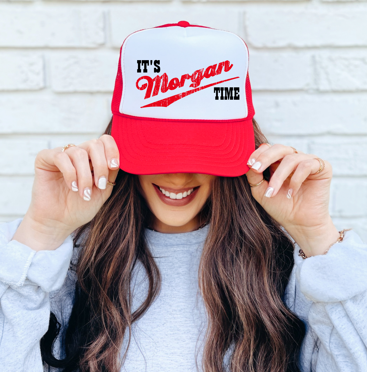 It's Morgan Time Cap/ Country Western Style Trucker Hat/ Country Music Concert Hat