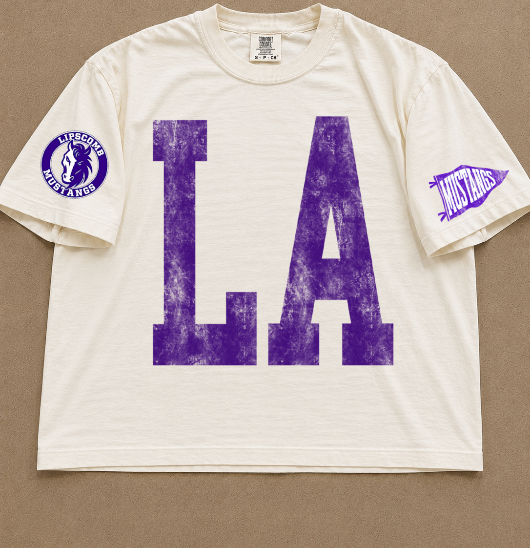 Boxy Crop Lipscomb Academy Mustangs Spirit Wear Shirt/ Lipscomb Mustangs Tee/ Adult Sizes