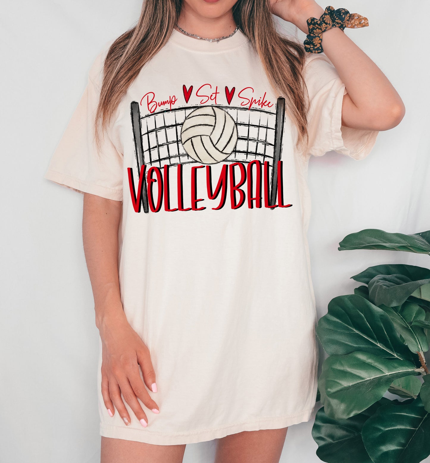 Comfort Colors or Bella Canvas Volleyball Bump Set Spike Tee/ Youth and Adult Tees