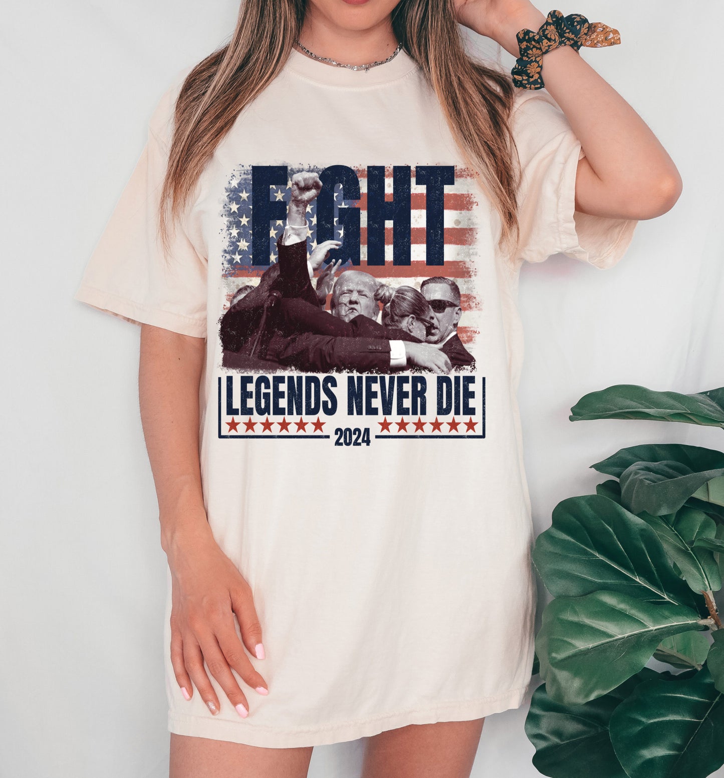 Bella or Comfort Colors Fight Legends Never Die - Trump Shirt