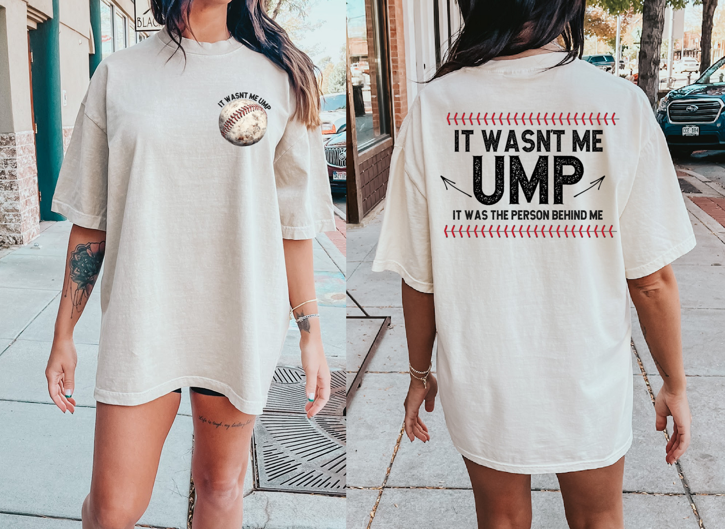Comfort Colors or Bella Canvas It Wasn't Me, Ump Baseball Tee/ Front Back Print / Funny Baseball Mom Shirt