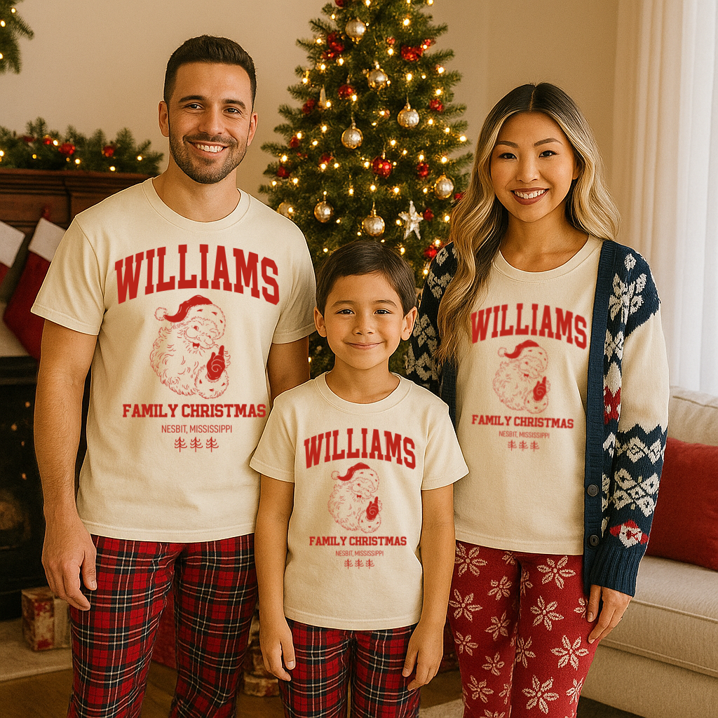 Custom Matching Family Christmas Shirts/ Family Name Shirt