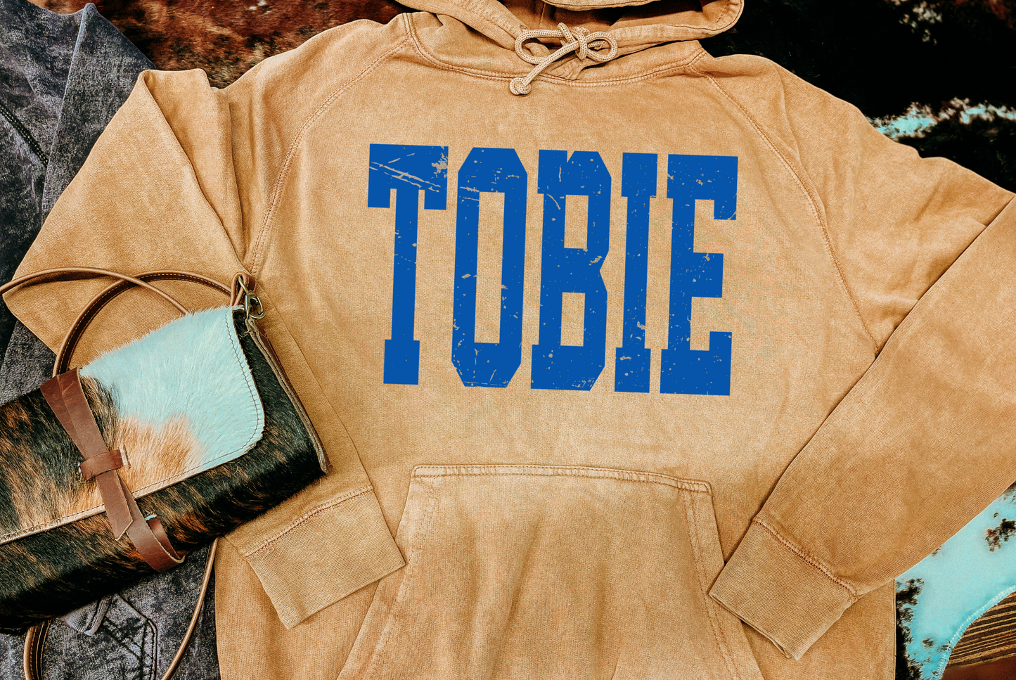 Tobie Hoodies/ Senatobia Warriors -TOBIE Acid Washed Hoodie / Quality Acid Washed Hoodie