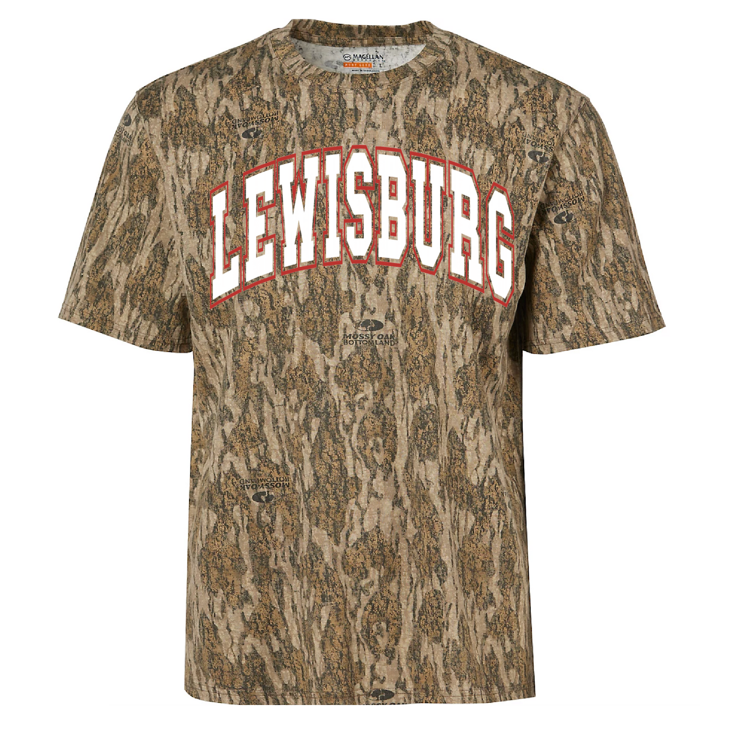 Camo Lewisburg Tee/ Either Mossy Oak New Bottomland or Real Tree Max Print