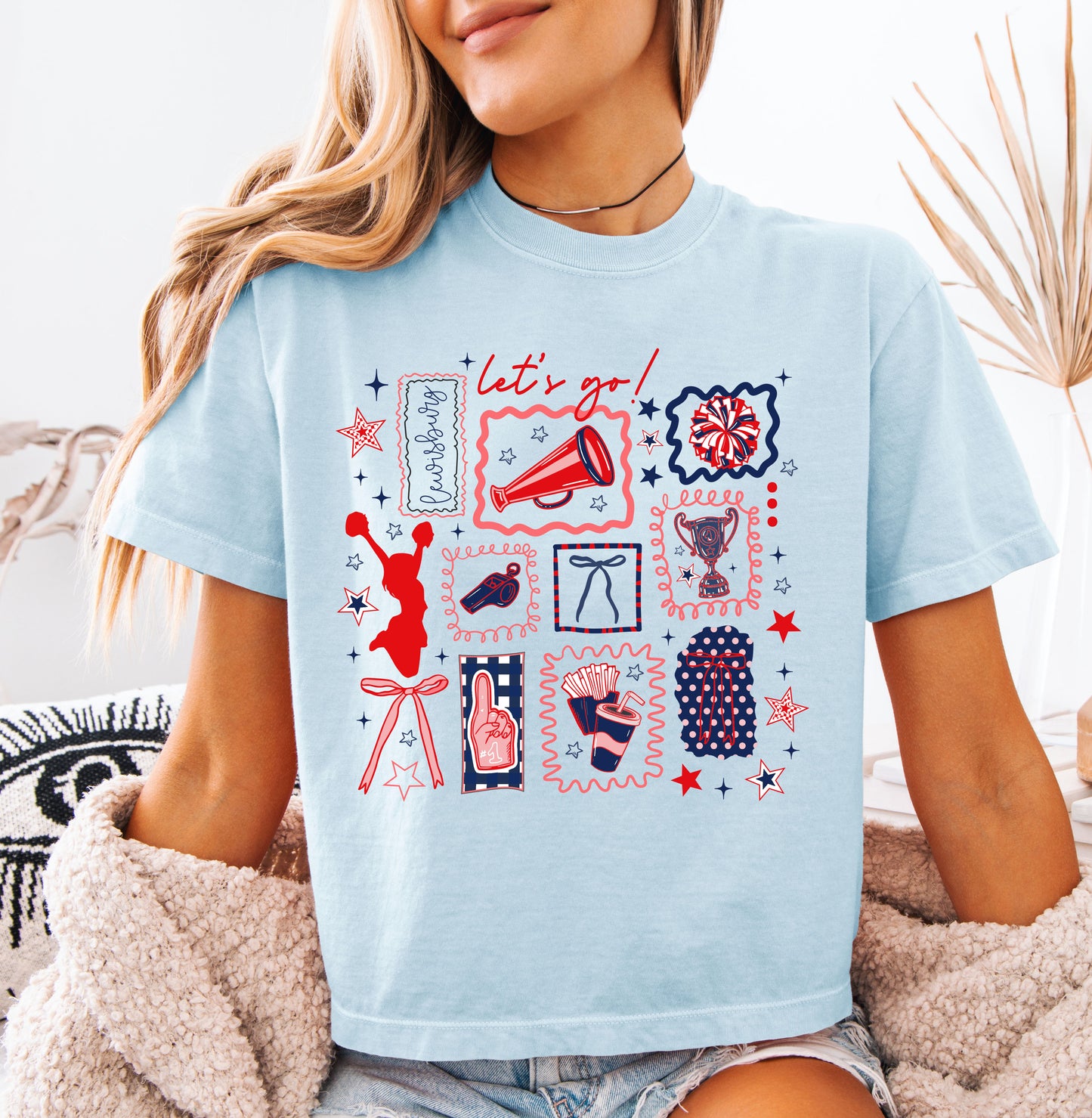 Boxy Crop Lewisburg Patriots Cheer Shirt /Adult Sizes