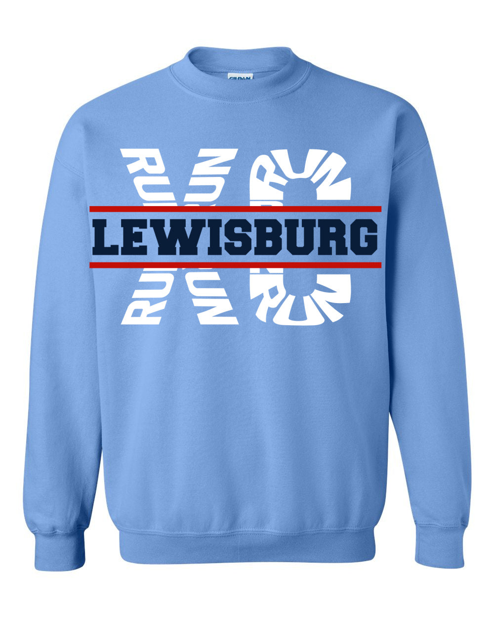 Lewisburg Patriots Cross Country Unisex Sweatshirt - White / Cross Country Fundraiser