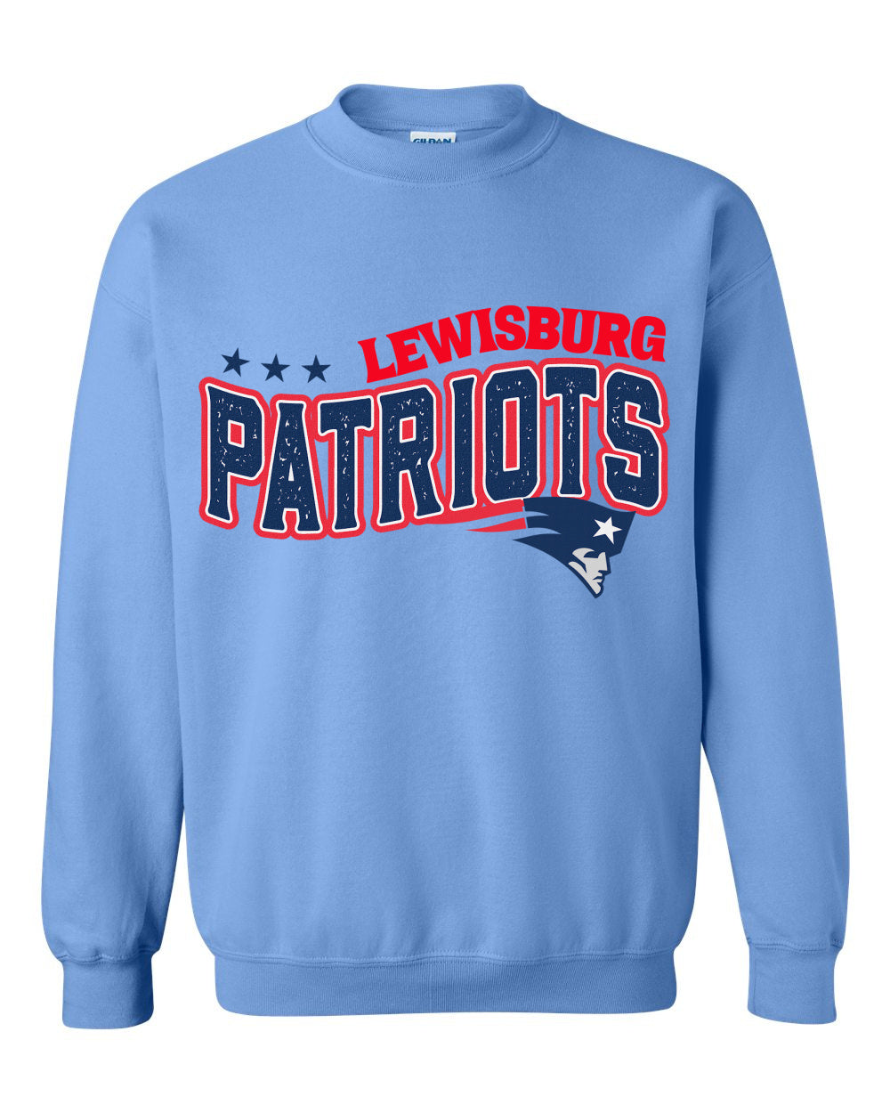 Bella or Gildan Lewisburg Patriots Unisex Sweatshirt Adult Sizes/ Lewisburg Sweatshirt